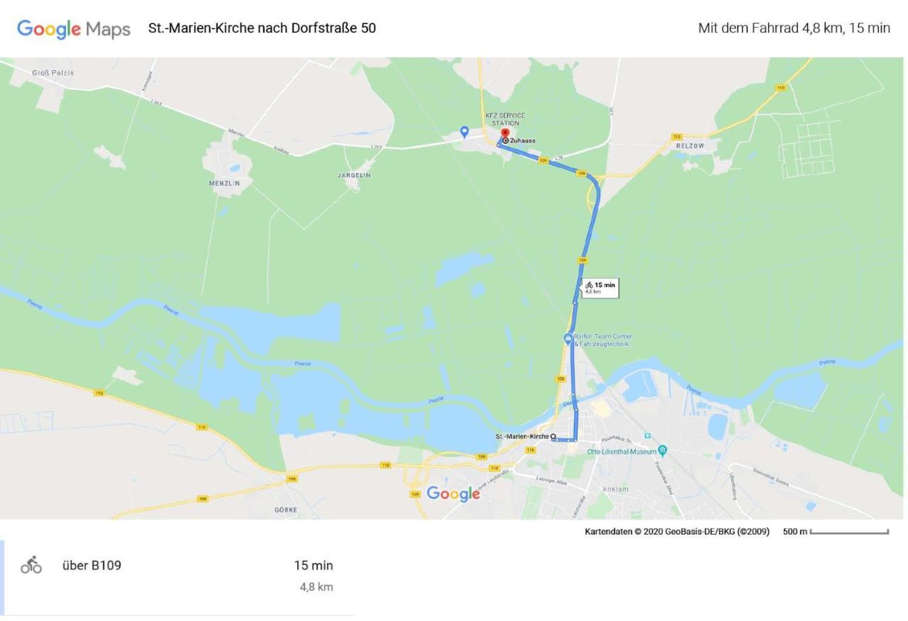 Ferienwohnung Kastanienblick Oder Parkblick, Oder Unser Radlerzimmer! Ziethen  Eksteriør billede